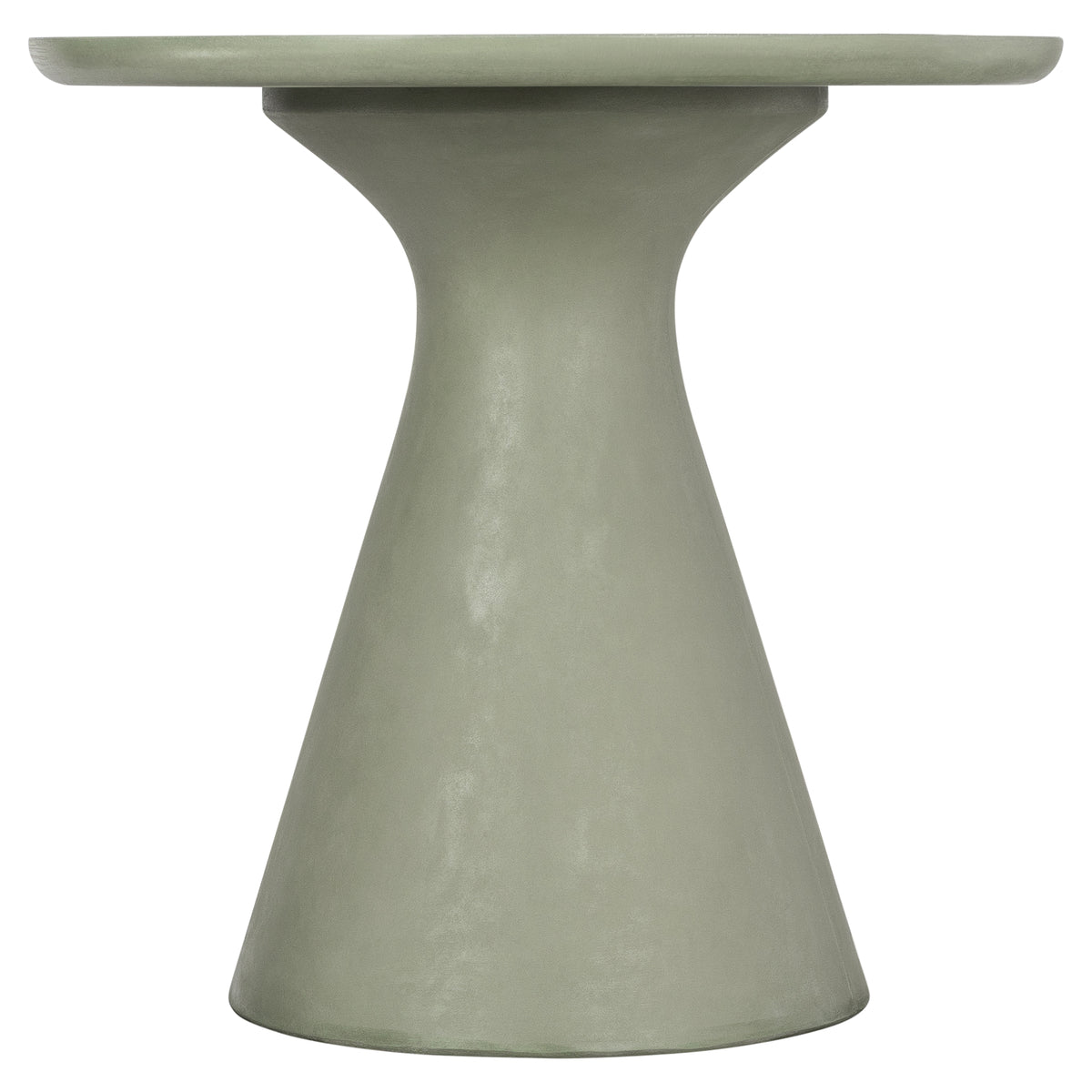 Verdo 80cm Concrete Pedestal Outdoor Table, Olive Green