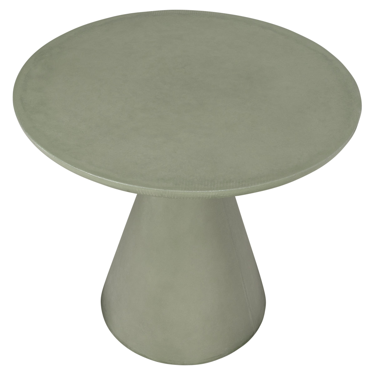Verdo 80cm Concrete Pedestal Outdoor Table, Olive Green