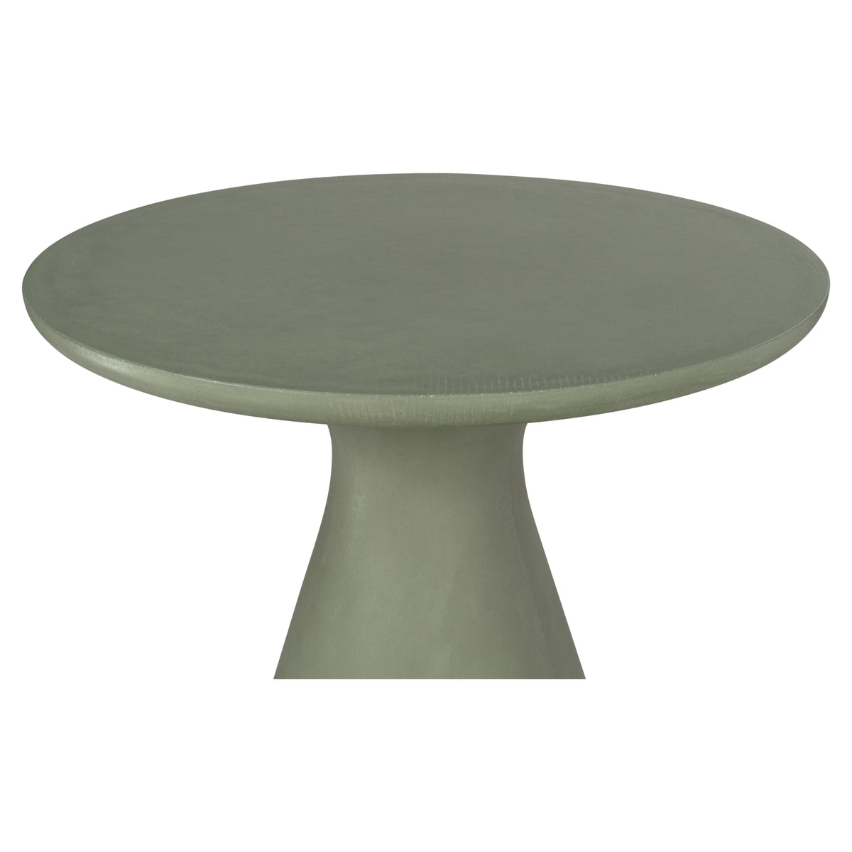 Verdo 80cm Concrete Pedestal Outdoor Table, Olive Green