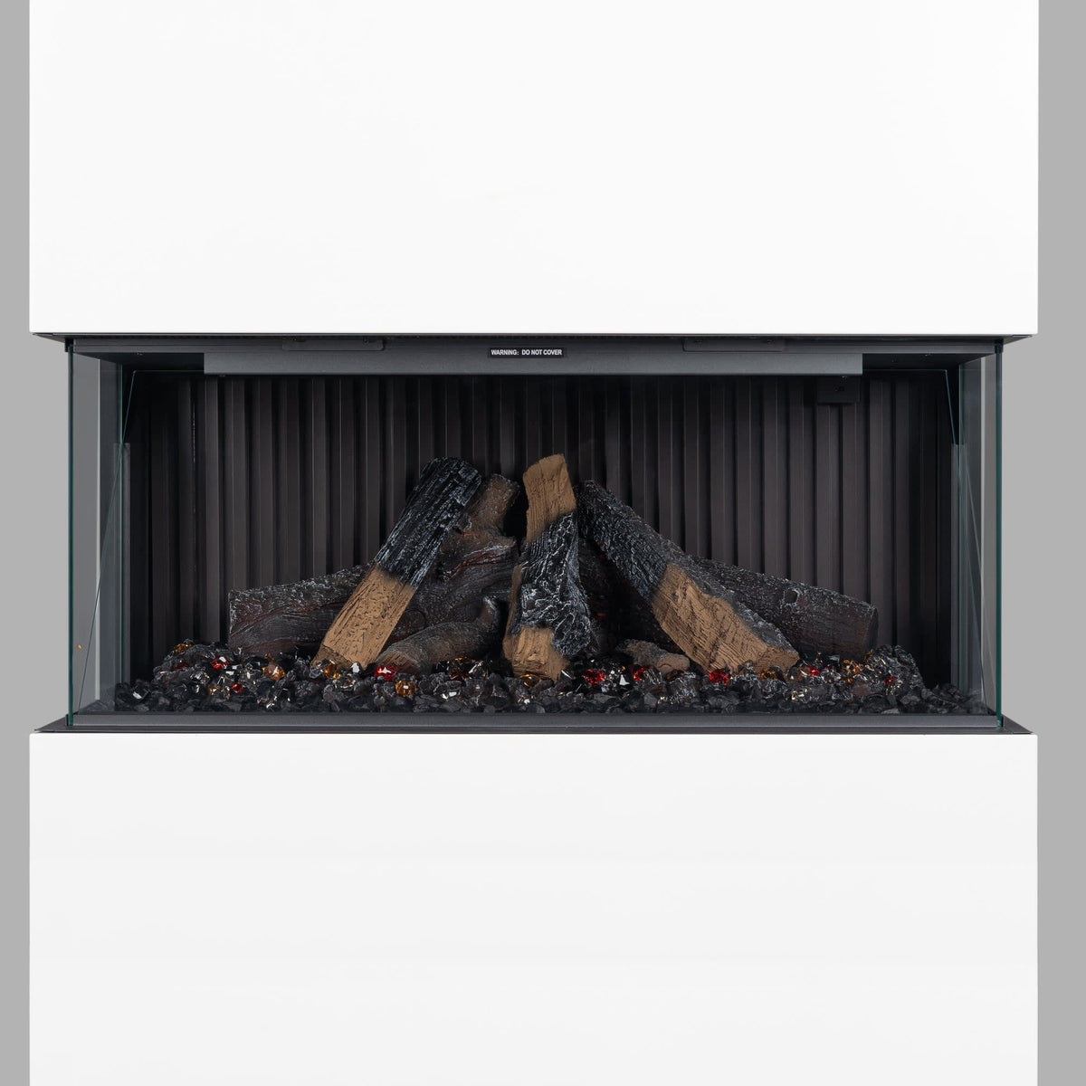 Tindra Small Holographic Electric Fireplace, Black