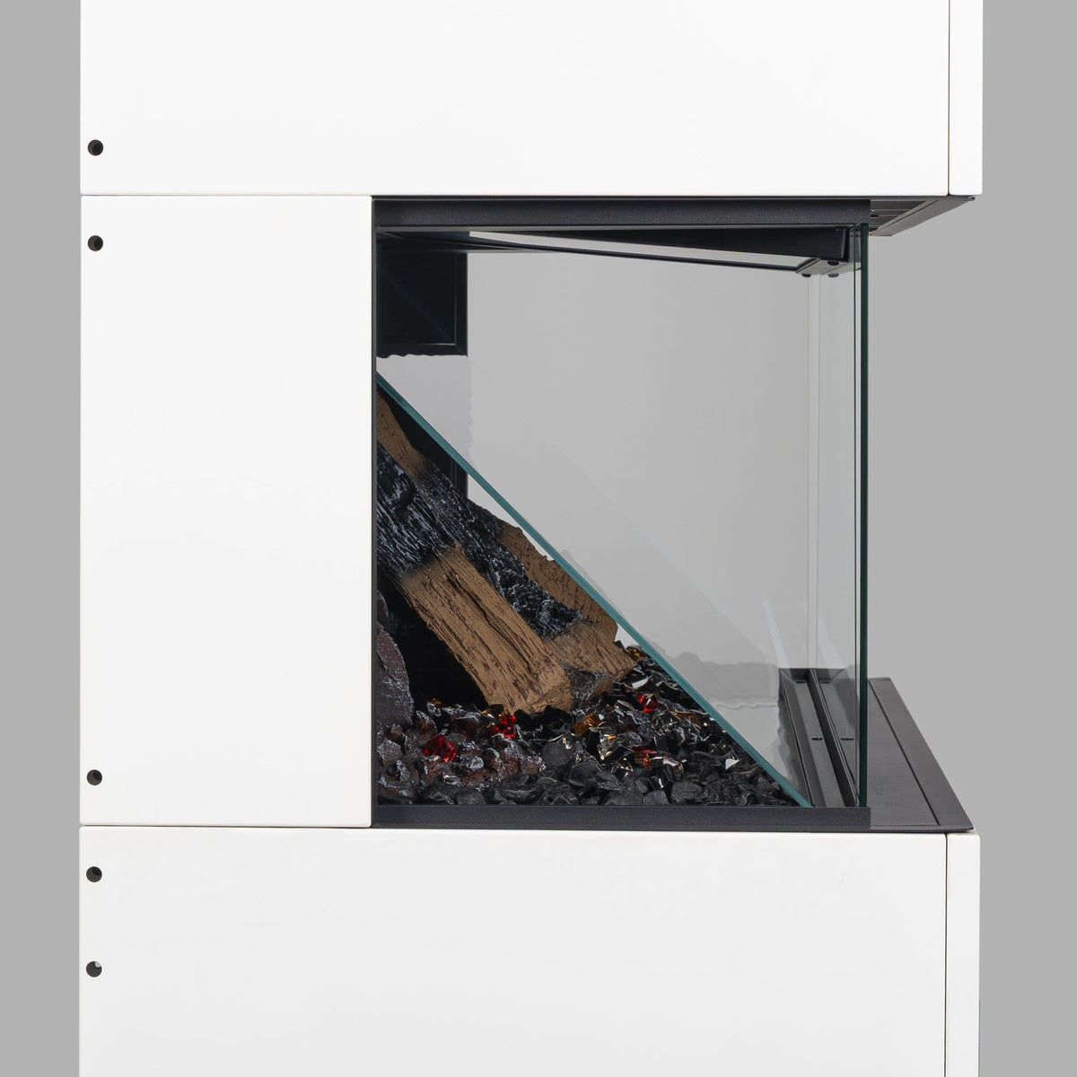 Tindra Small Holographic Electric Fireplace, Black