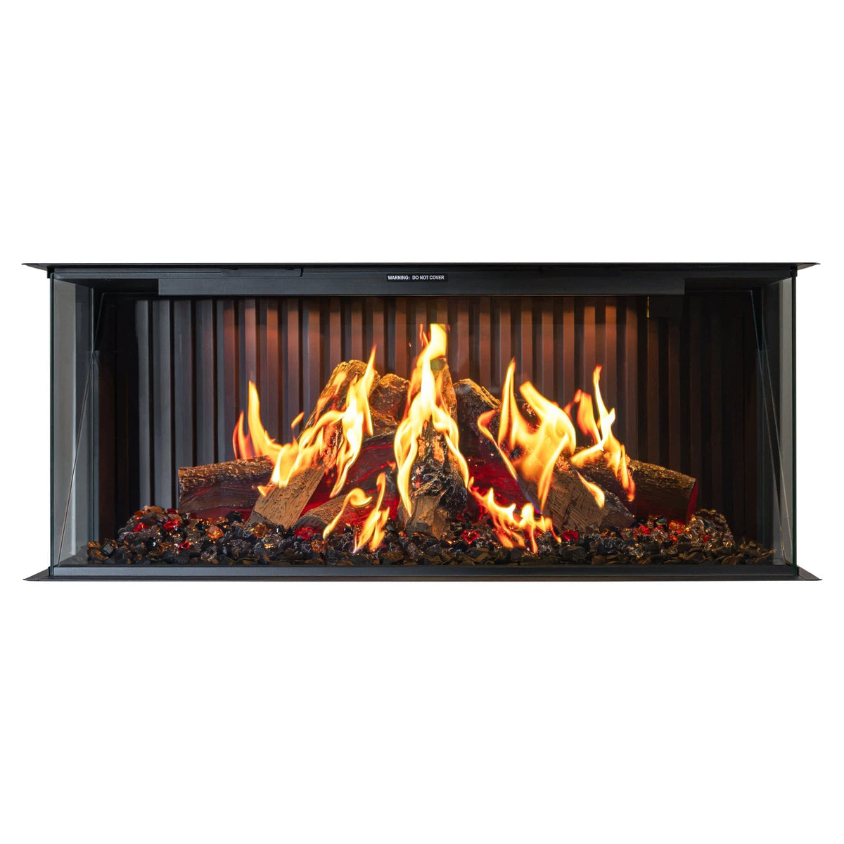 Tindra Small Holographic Electric Fireplace, Black