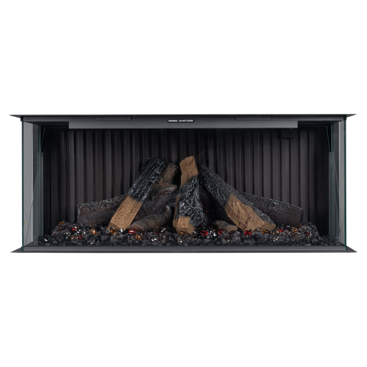 Tindra Small Holographic Electric Fireplace, Black