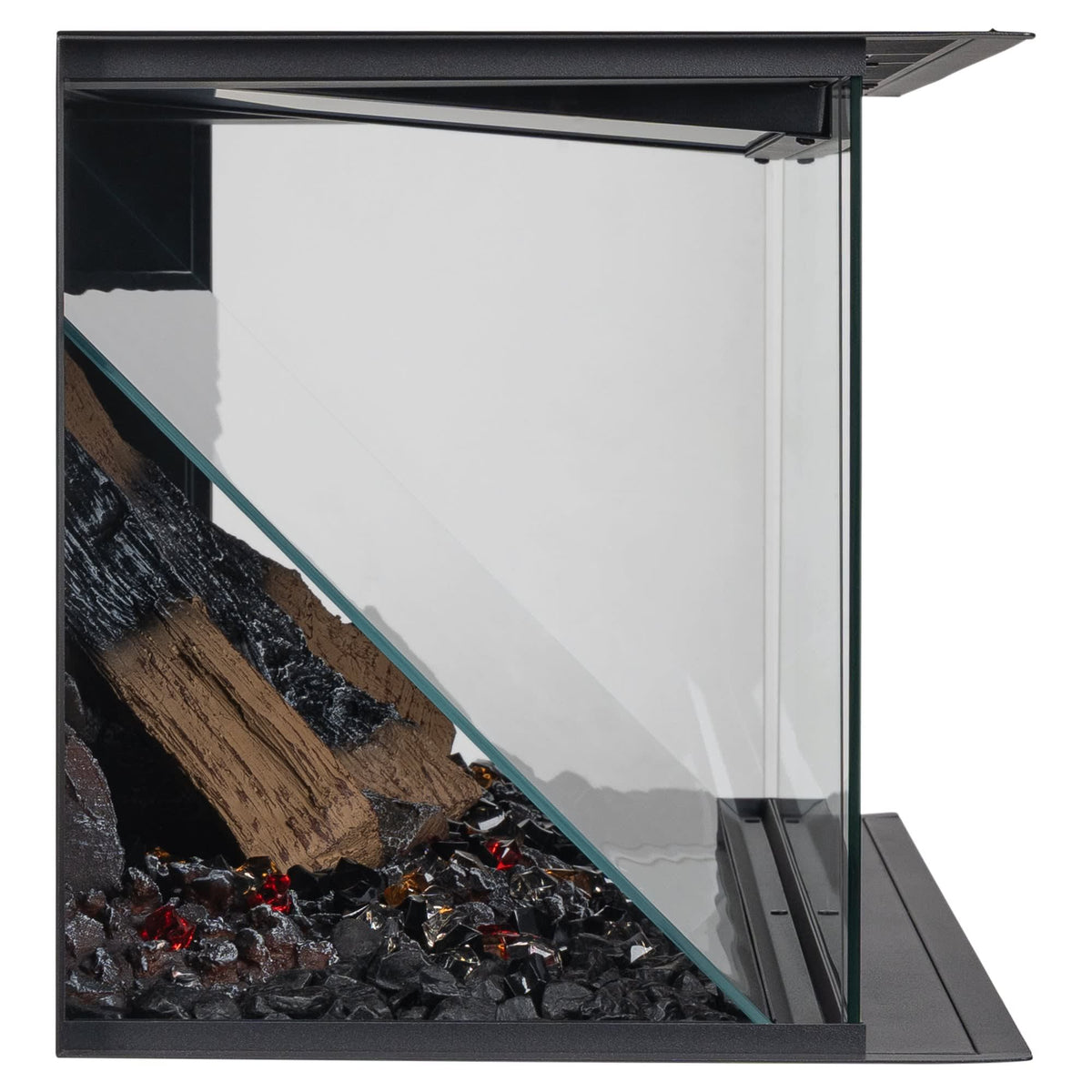 Tindra Small Holographic Electric Fireplace, Black