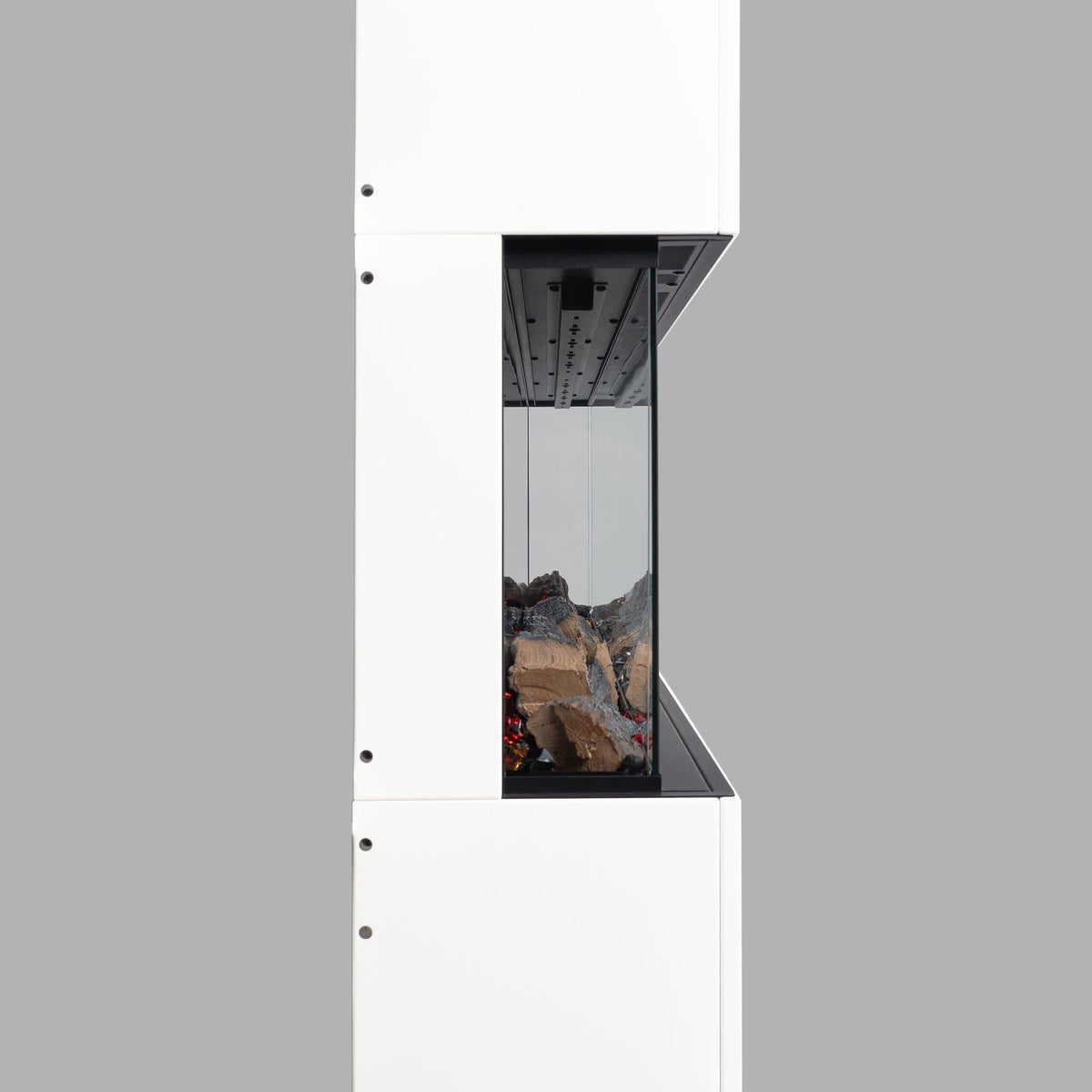 Eldfell Medium 3-Sided Electric Panoramic Fireplace, Black