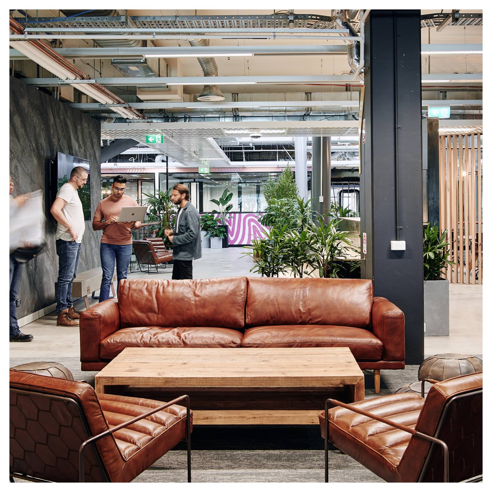 Nordic 3 Seater Leather Sofa, Sienna Brown