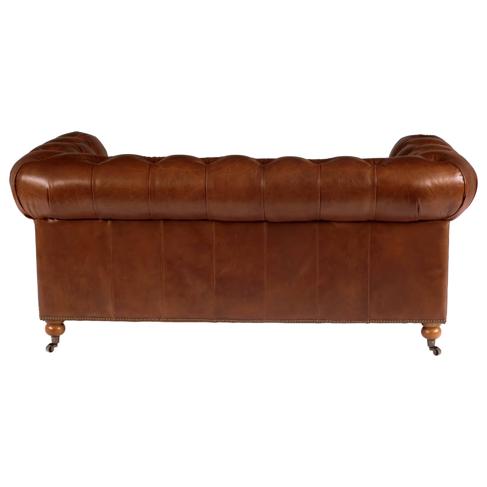 Sheffield 2 Seater Leather Sofa, Vintage Whiskey