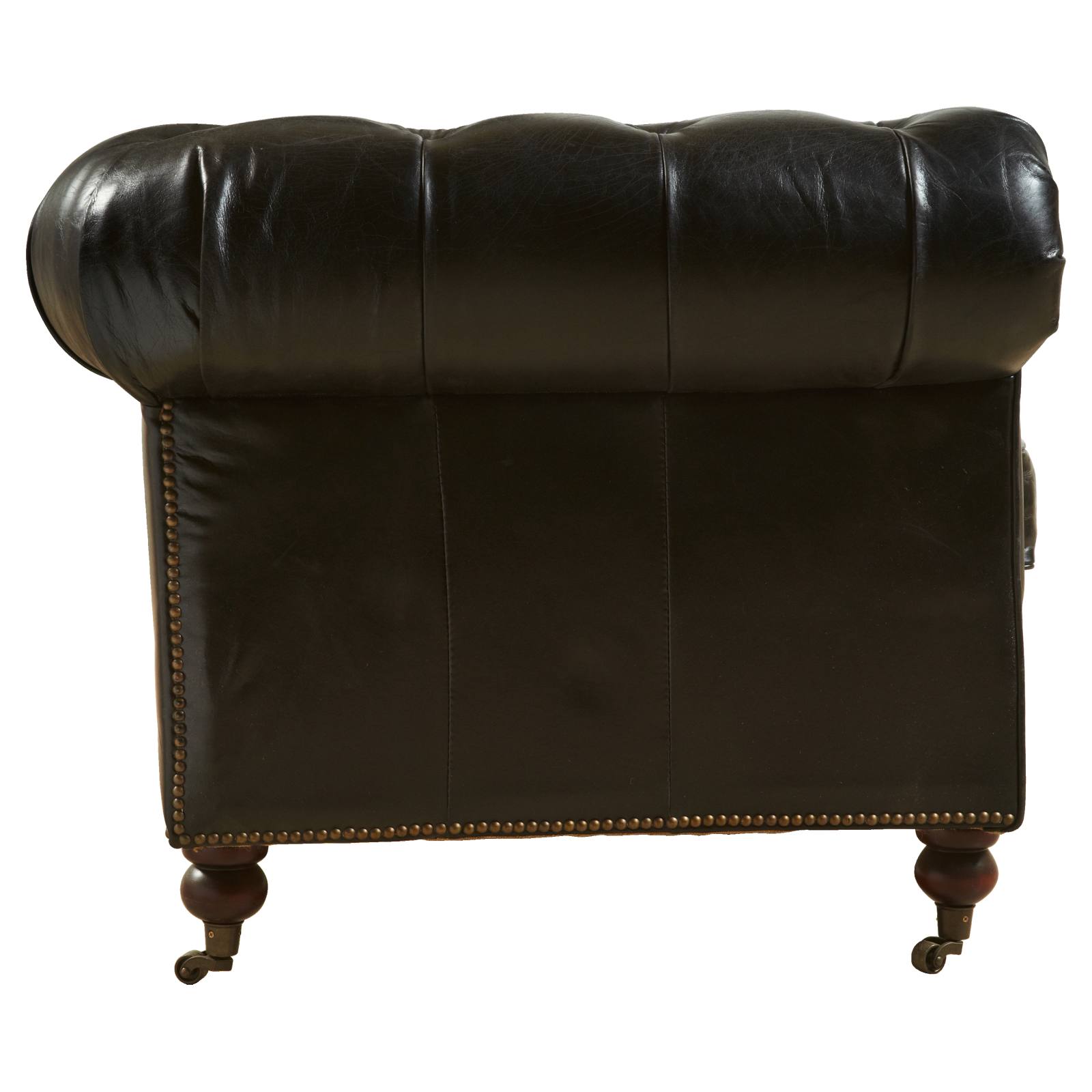 Sheffield 3 Seater Leather Sofa Black