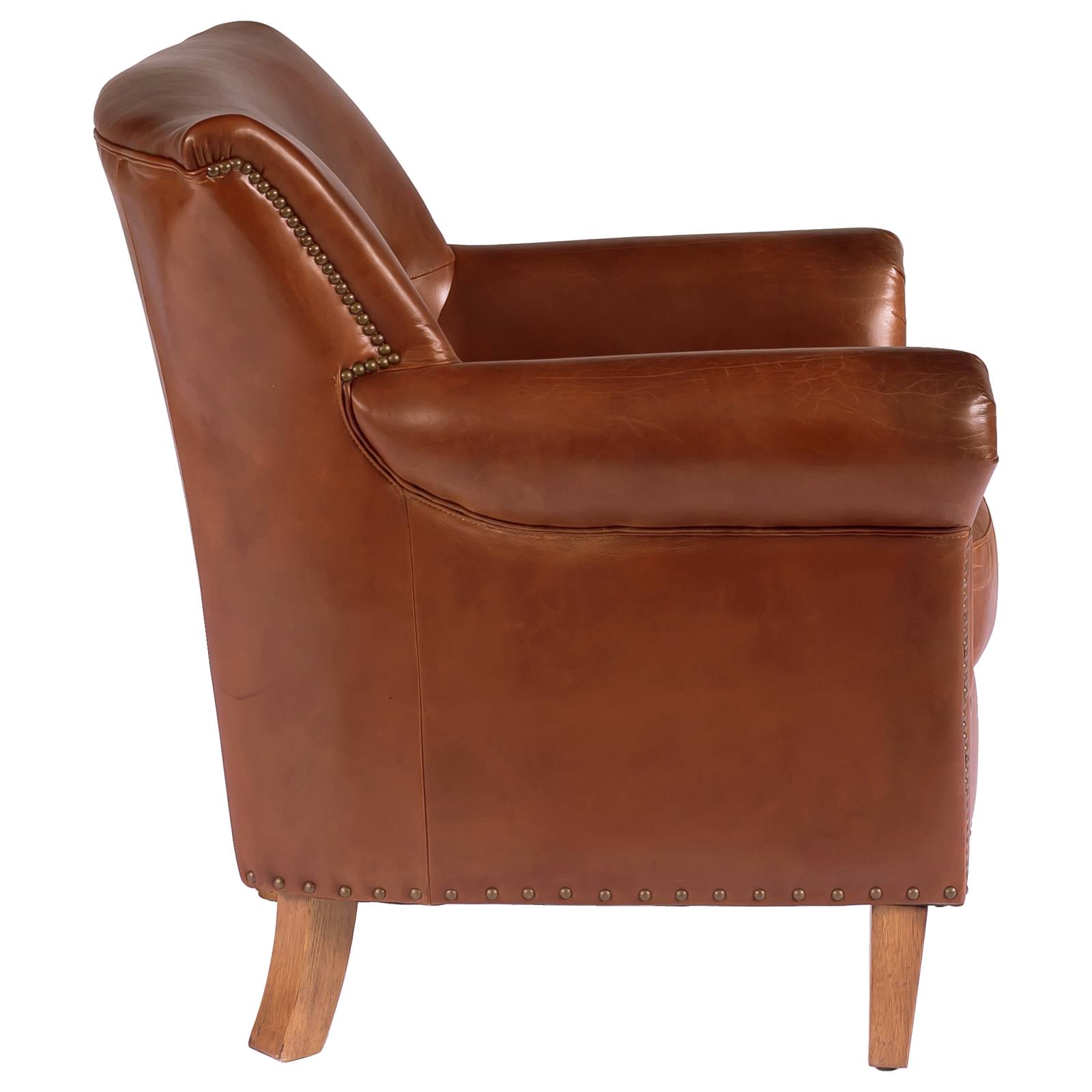 Lodge Leather Armchair, Vintage Whiskey