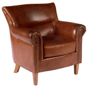 Lodge Leather Armchair, Vintage Whiskey