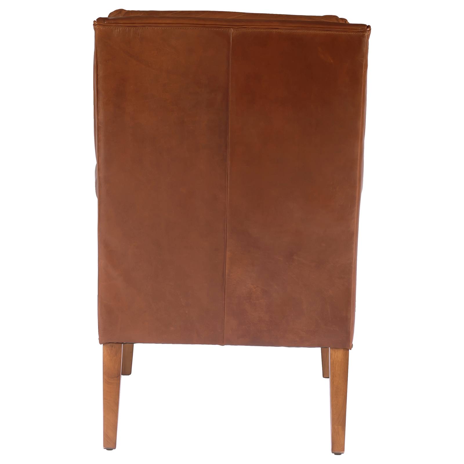 Button Leather Armchair, Vintage Whiskey