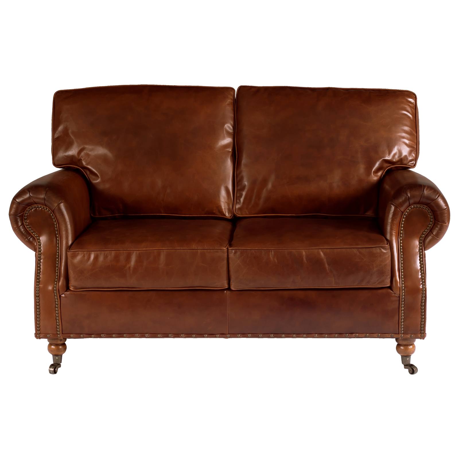 Stamford 2 Seater Leather Sofa, Vintage Whiskey