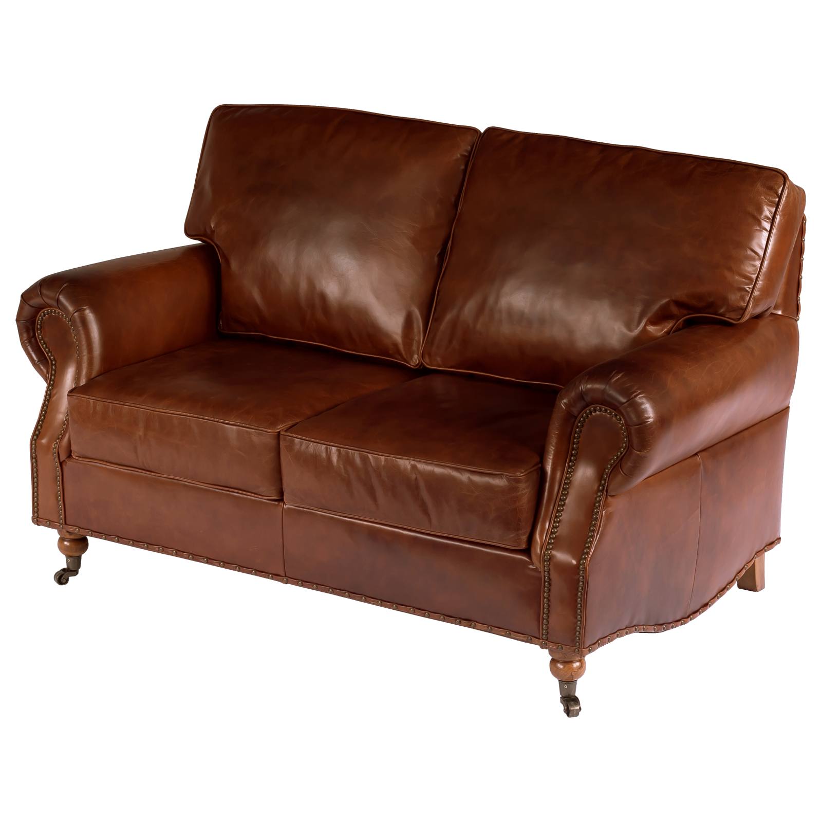 Stamford 2 Seater Leather Sofa, Vintage Whiskey