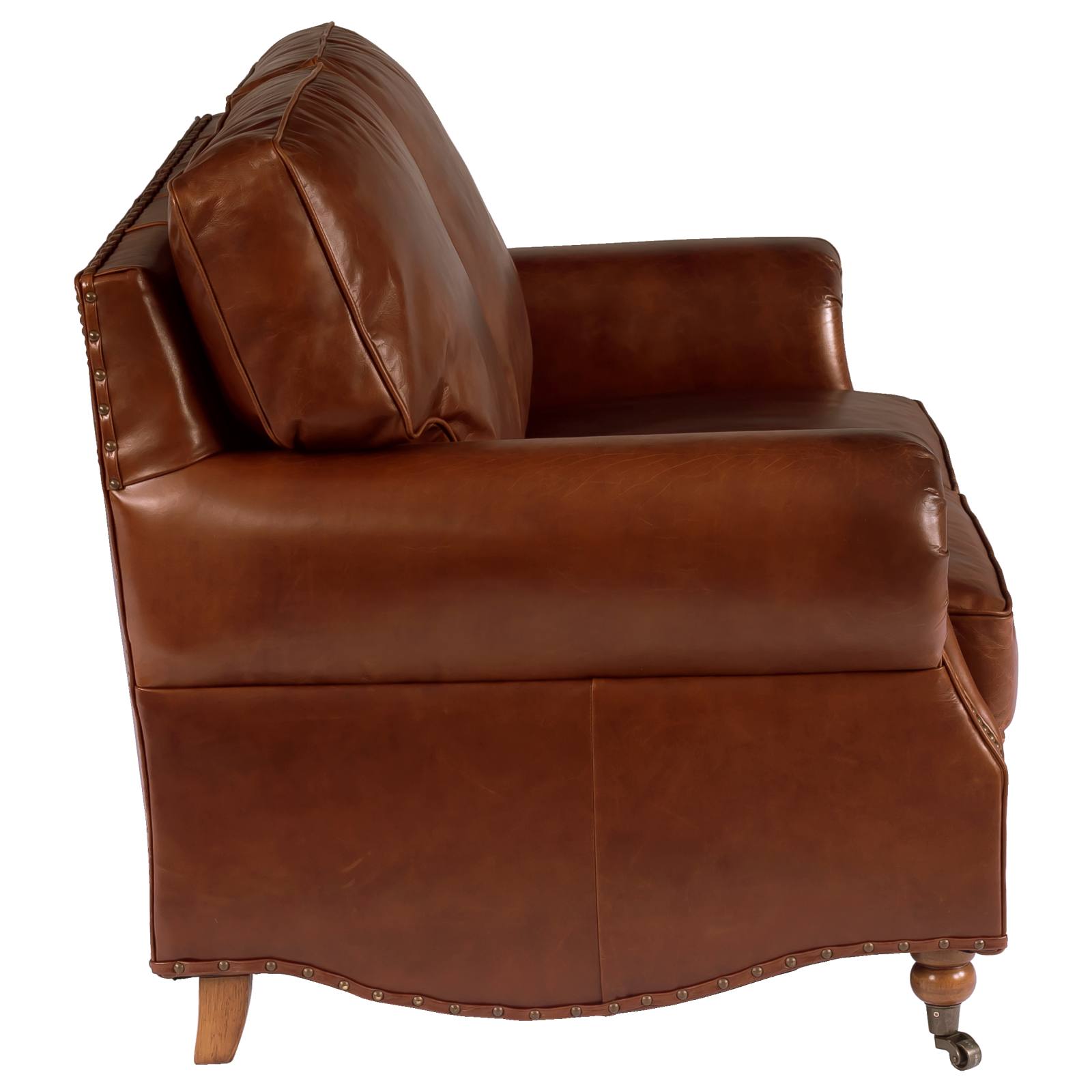 Stamford 2 Seater Leather Sofa, Vintage Whiskey