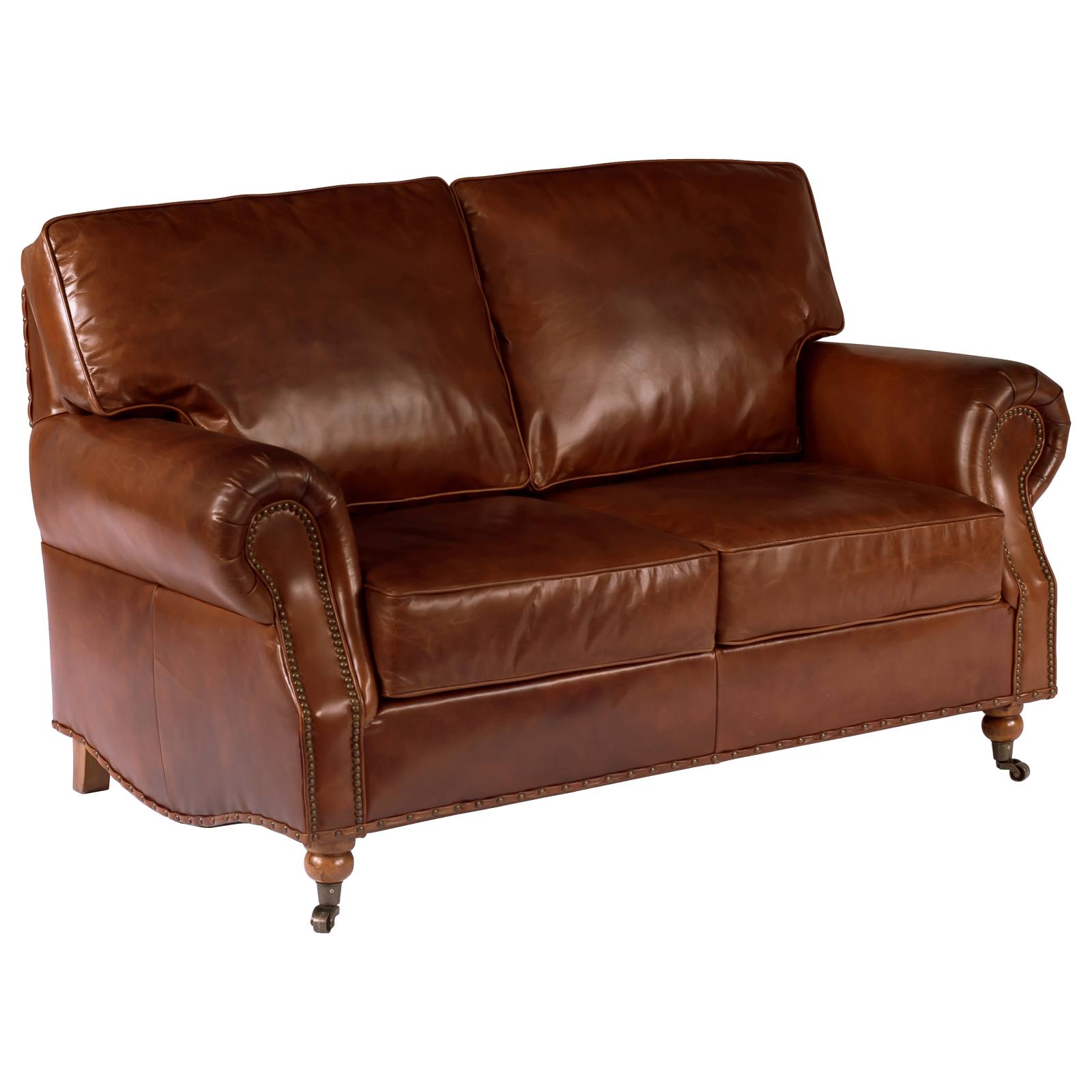 Stamford 2 Seater Leather Sofa, Vintage Whiskey