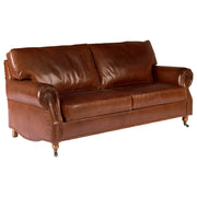 Stamford 3 Seater Leather Sofa, Vintage Whiskey