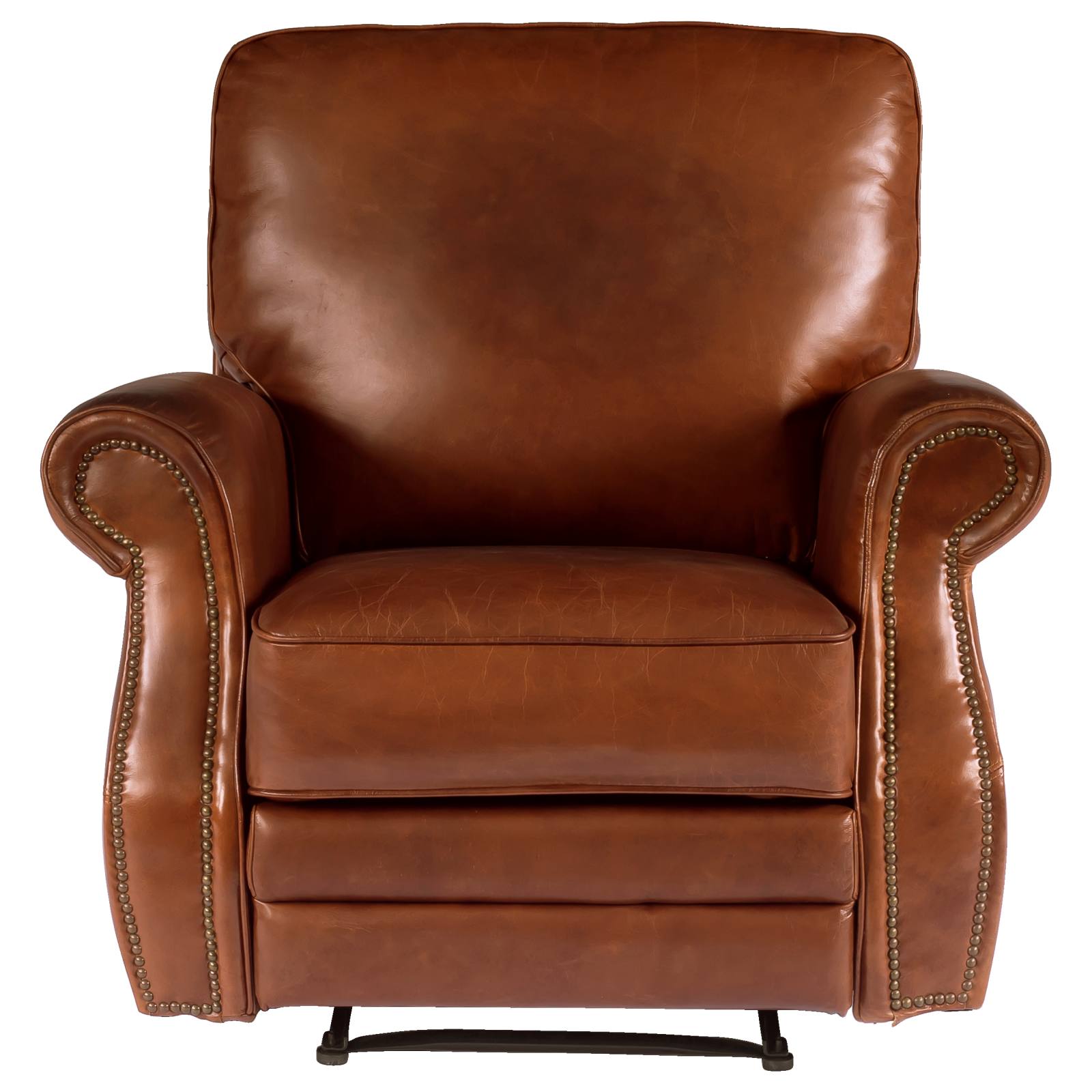 Harley Leather Recliner Chair, Vintage Whiskey