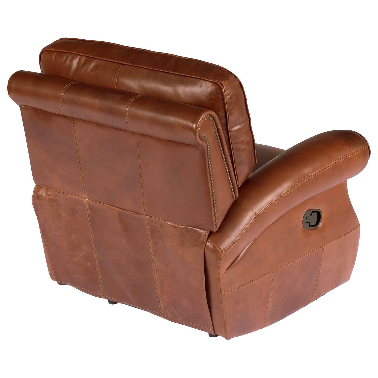 Harley Leather Recliner Chair, Vintage Whiskey