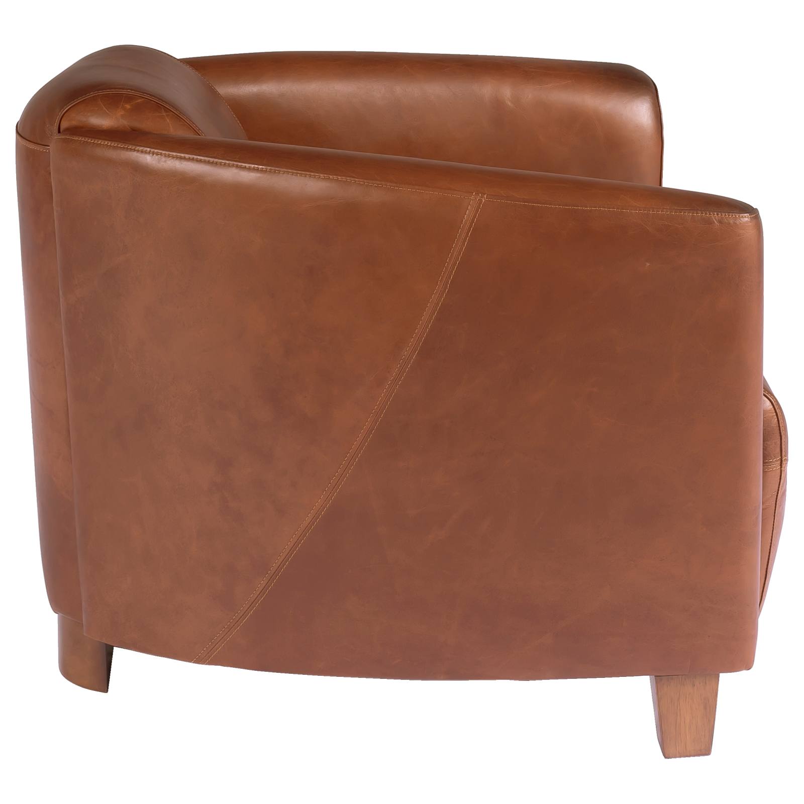 Bistro Leather Armchair, Vintage Whiskey