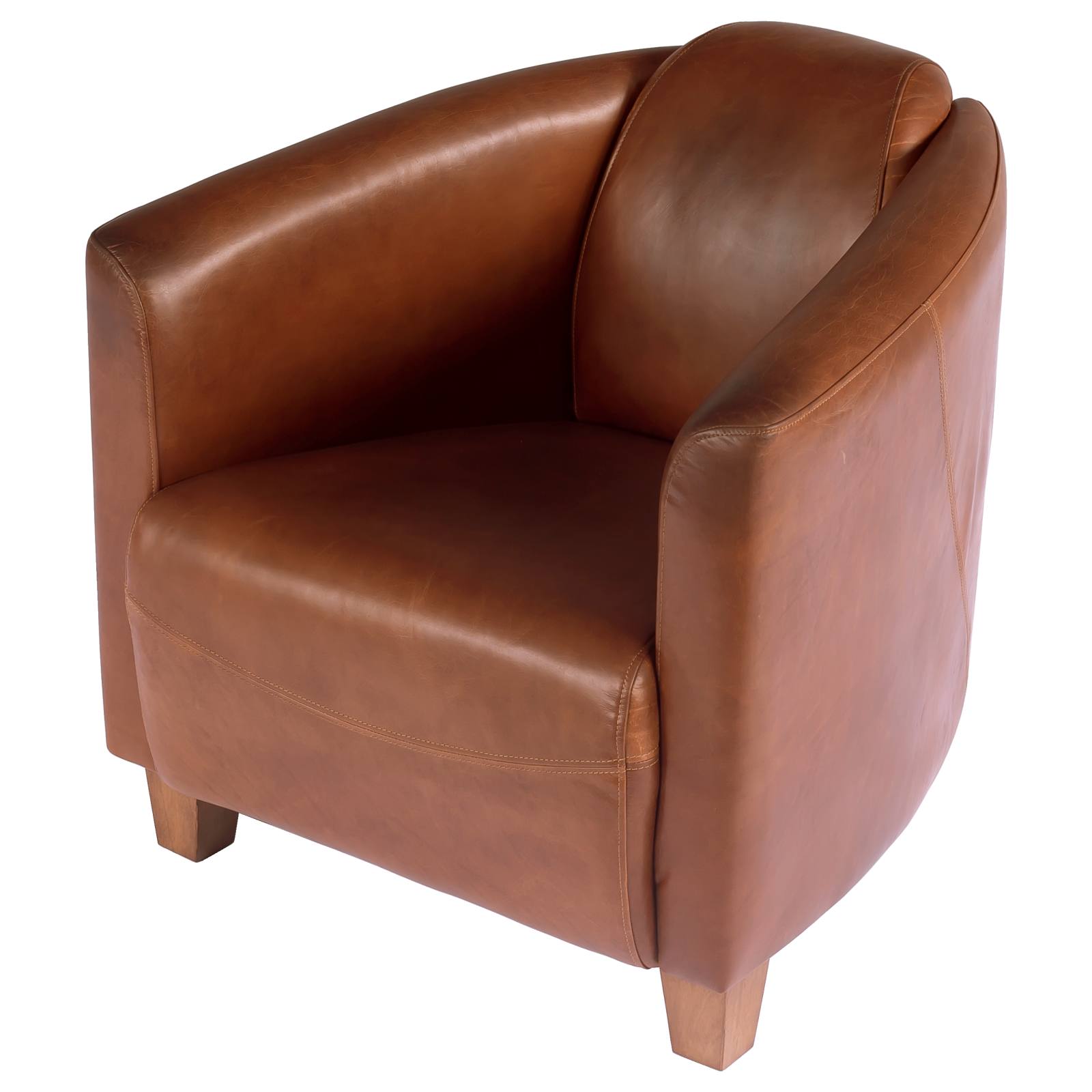 Bistro Leather Armchair, Vintage Whiskey