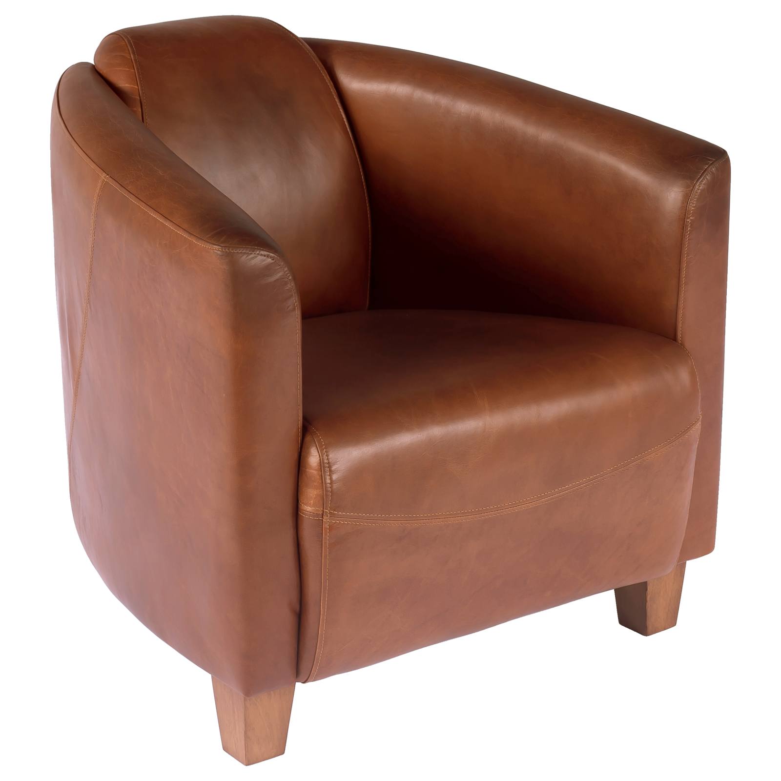 Bistro Leather Armchair, Vintage Whiskey