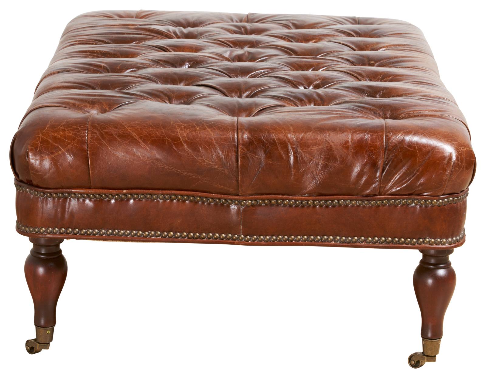 Georgia Leather Bench, Vintage Cigar