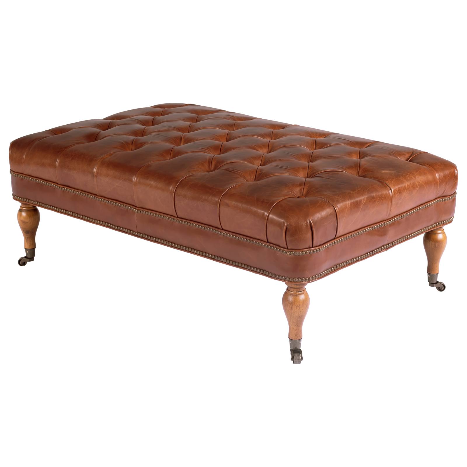 Georgia Leather Bench, Vintage Whiskey