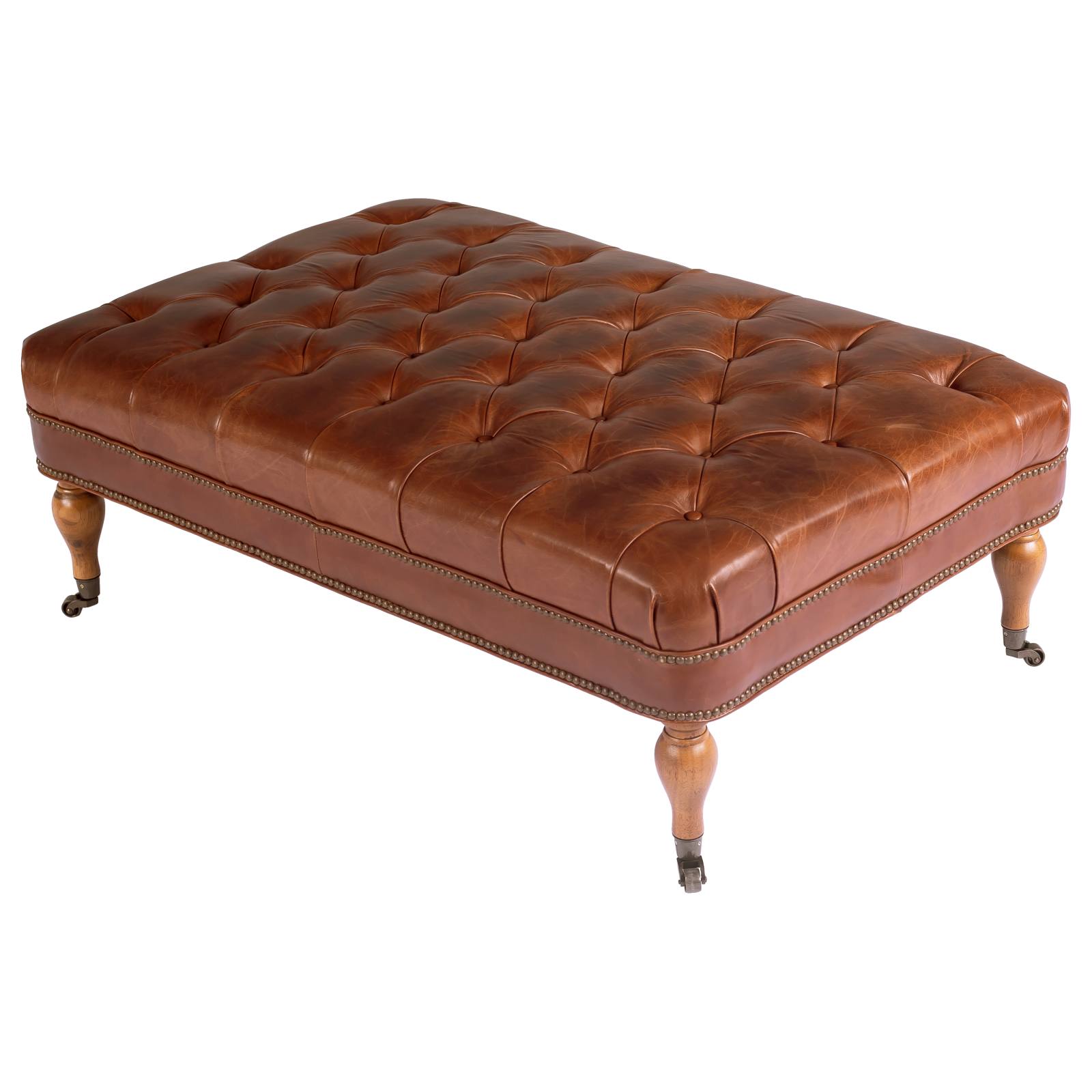 Georgia Leather Bench, Vintage Whiskey