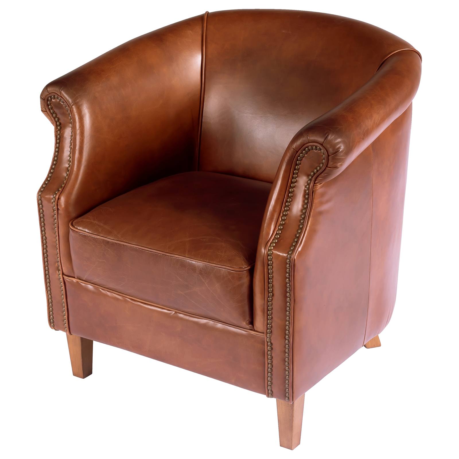 Club Leather Armchair, Vintage Whiskey