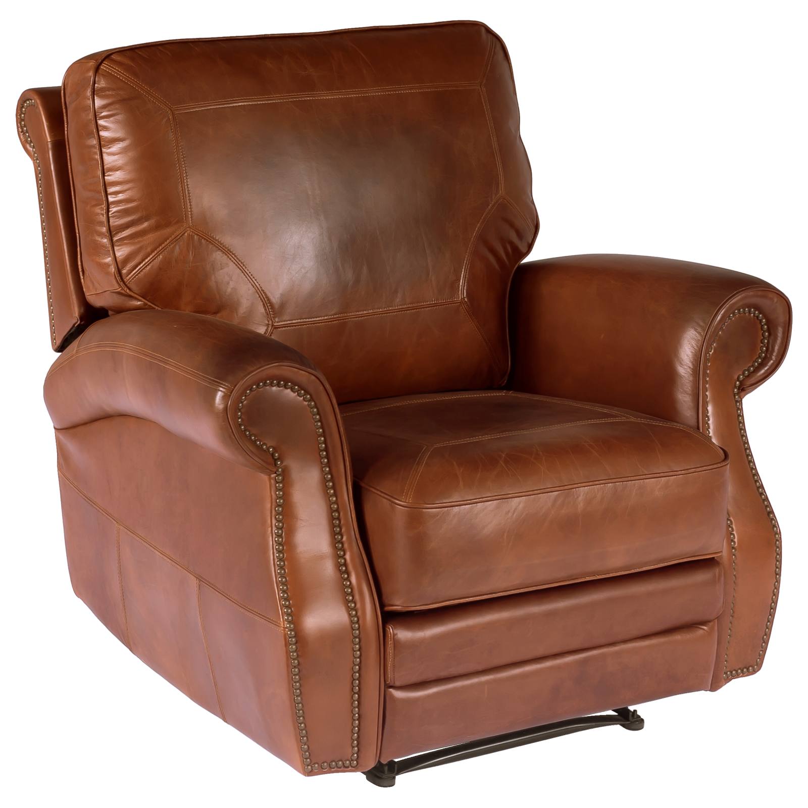 Broden Leather Recliner Chair, Vintage Whiskey