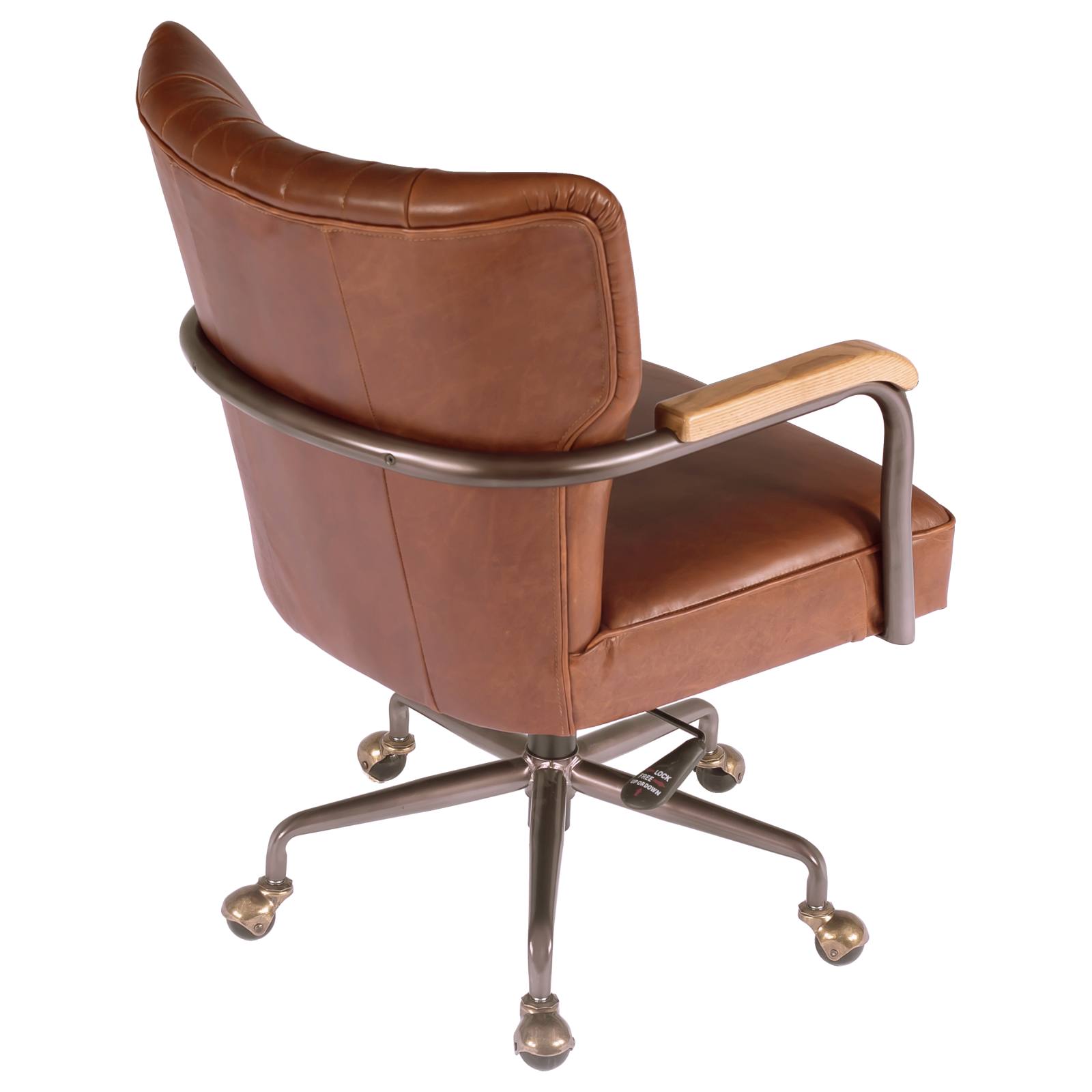 Leather Office Chair, Vintage Whiskey