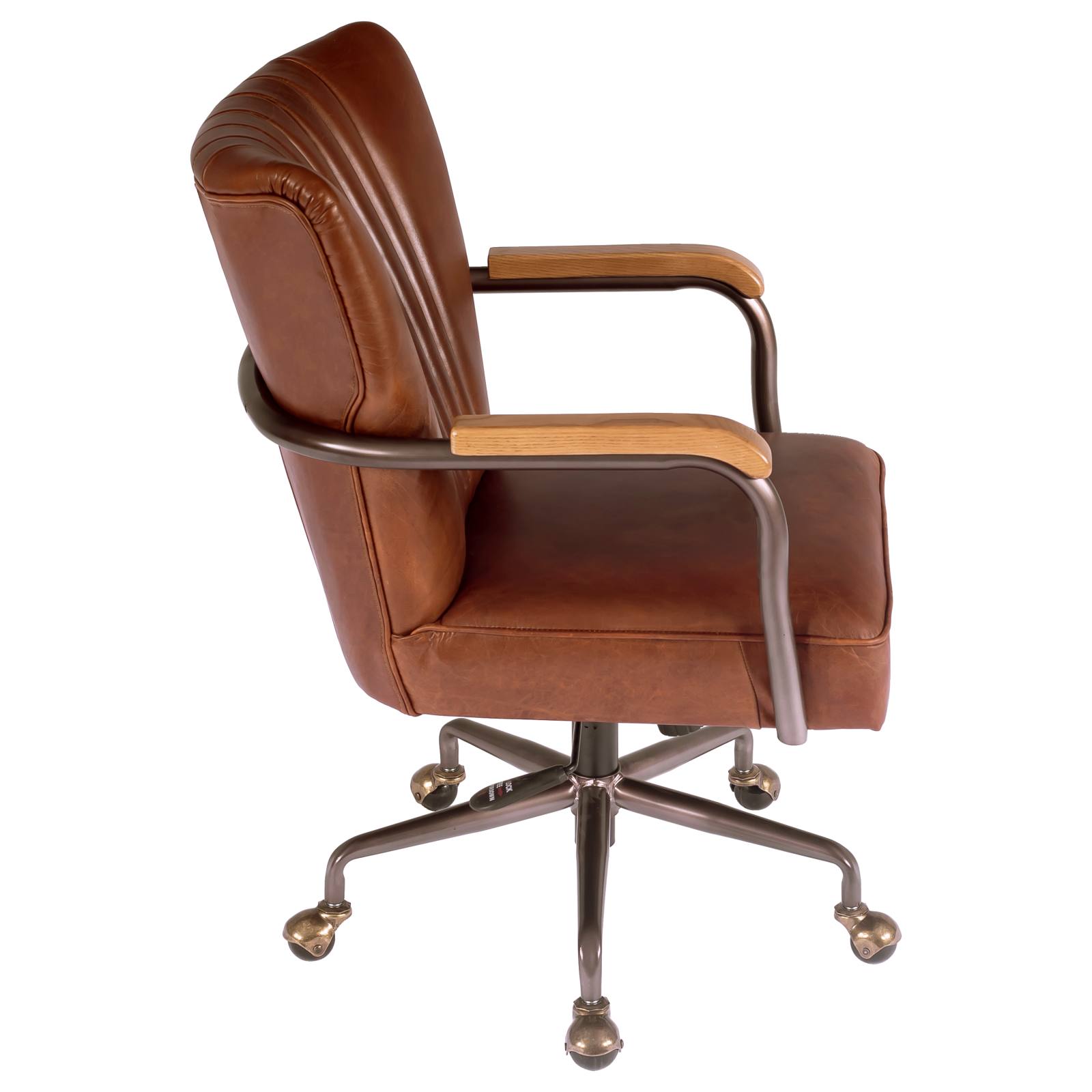 Leather Office Chair, Vintage Whiskey