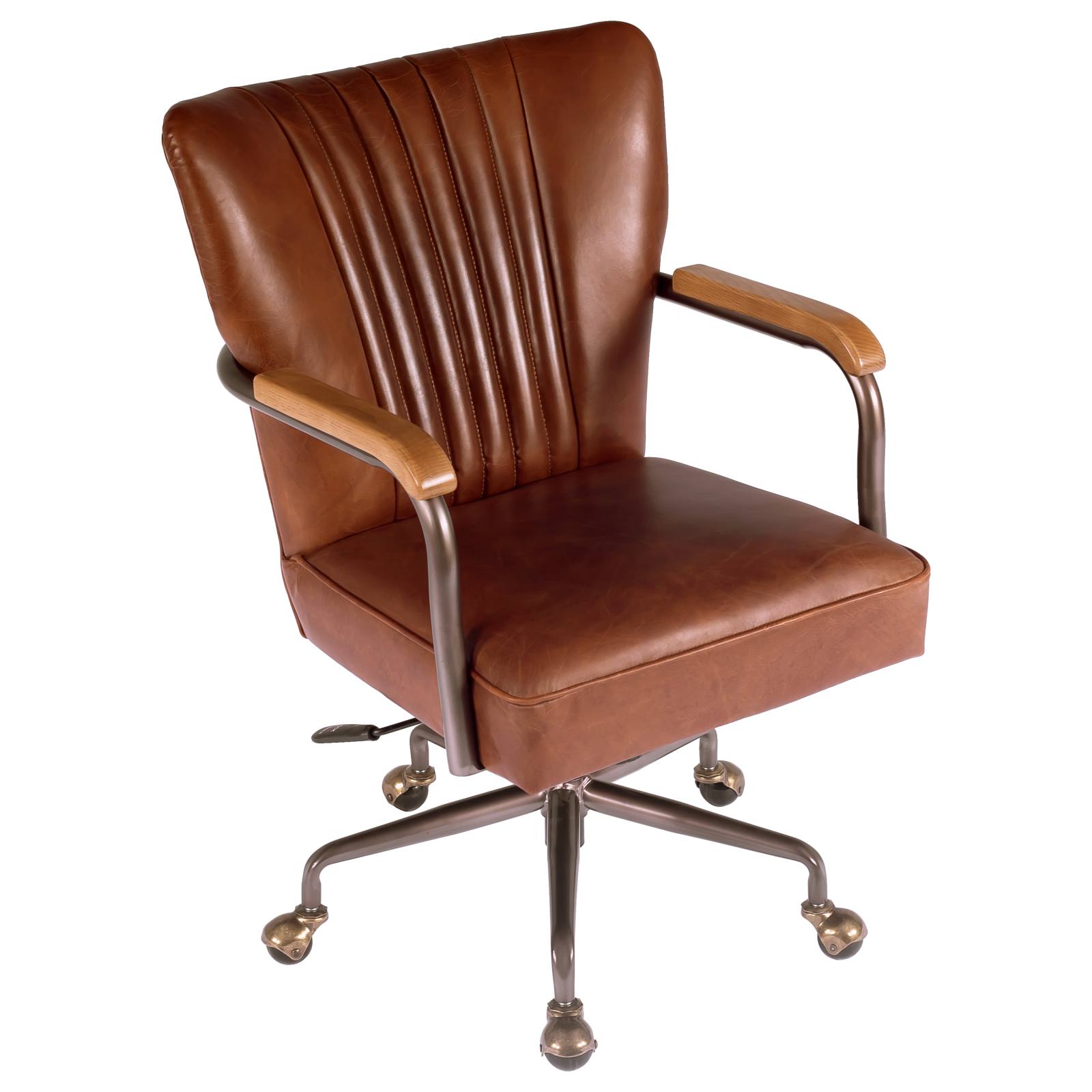 Leather Office Chair, Vintage Whiskey