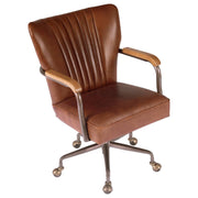 Leather Office Chair, Vintage Whiskey