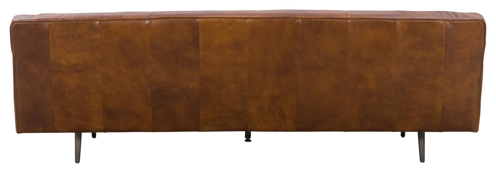 Jorden 3 Seater Leather Sofa, Sienna Brown