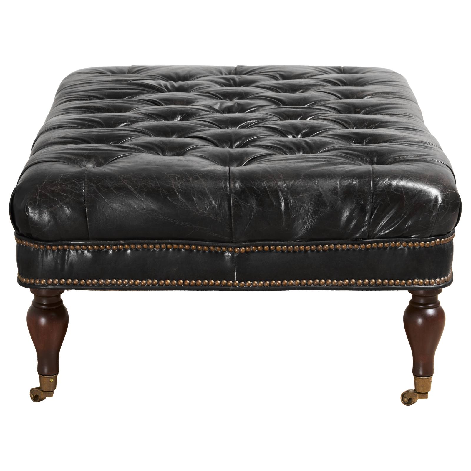 Georgia Leather Bench, Belon Black