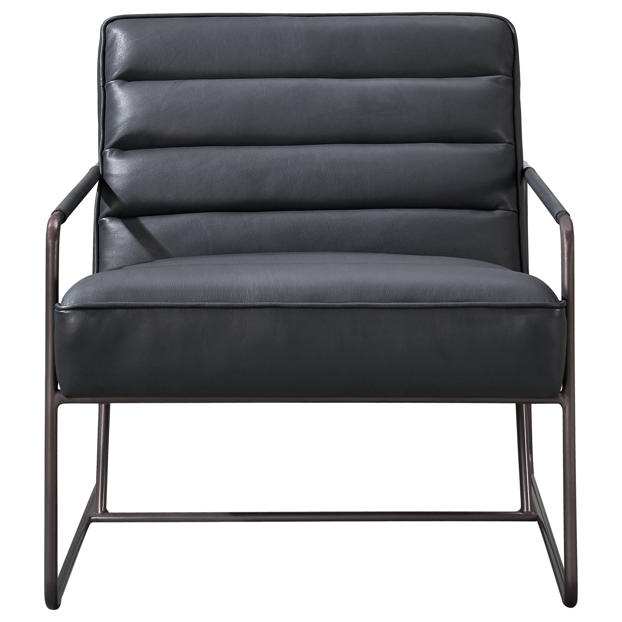 Hilda Leather Armchair, Santosa Black