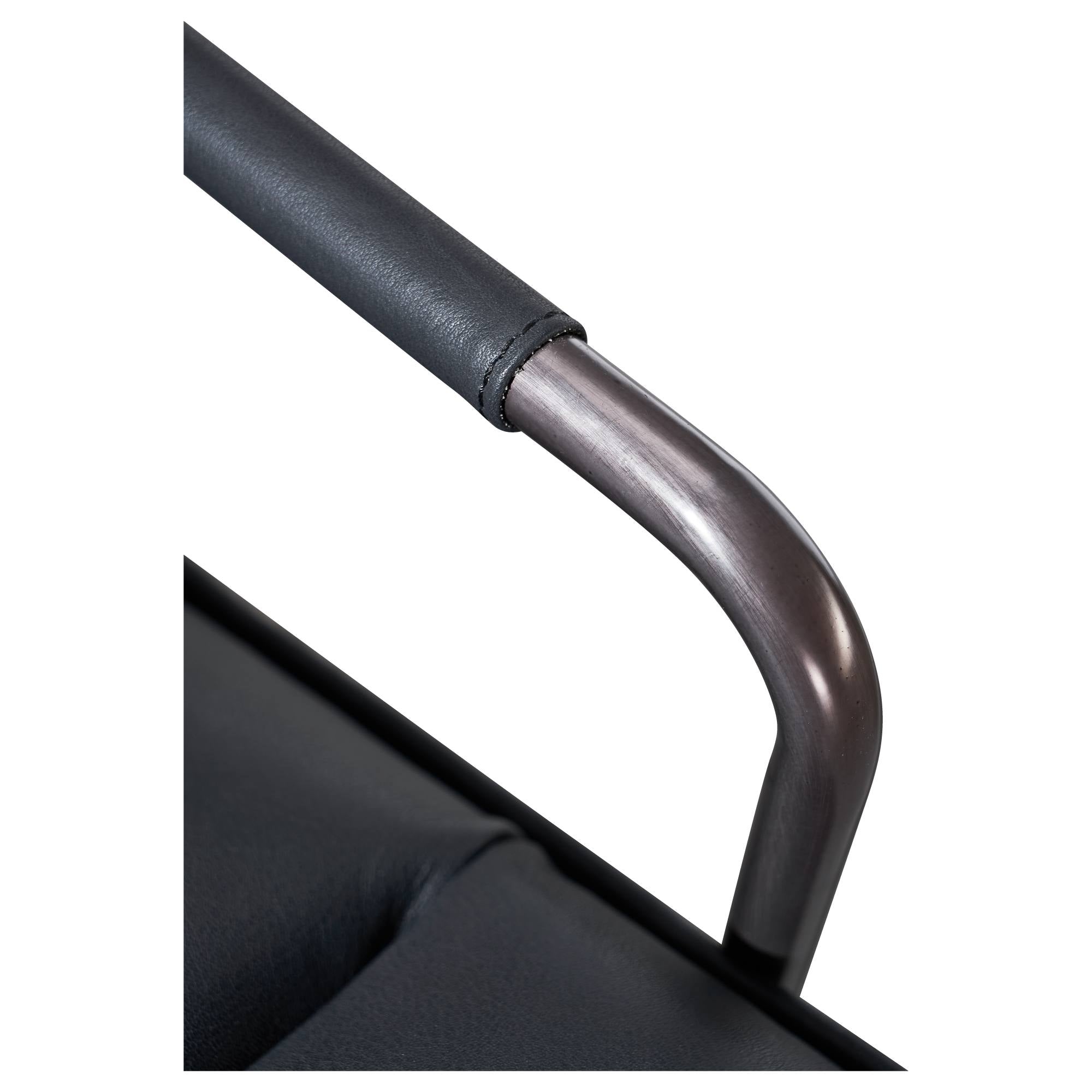 Hilda Leather Armchair, Santosa Black