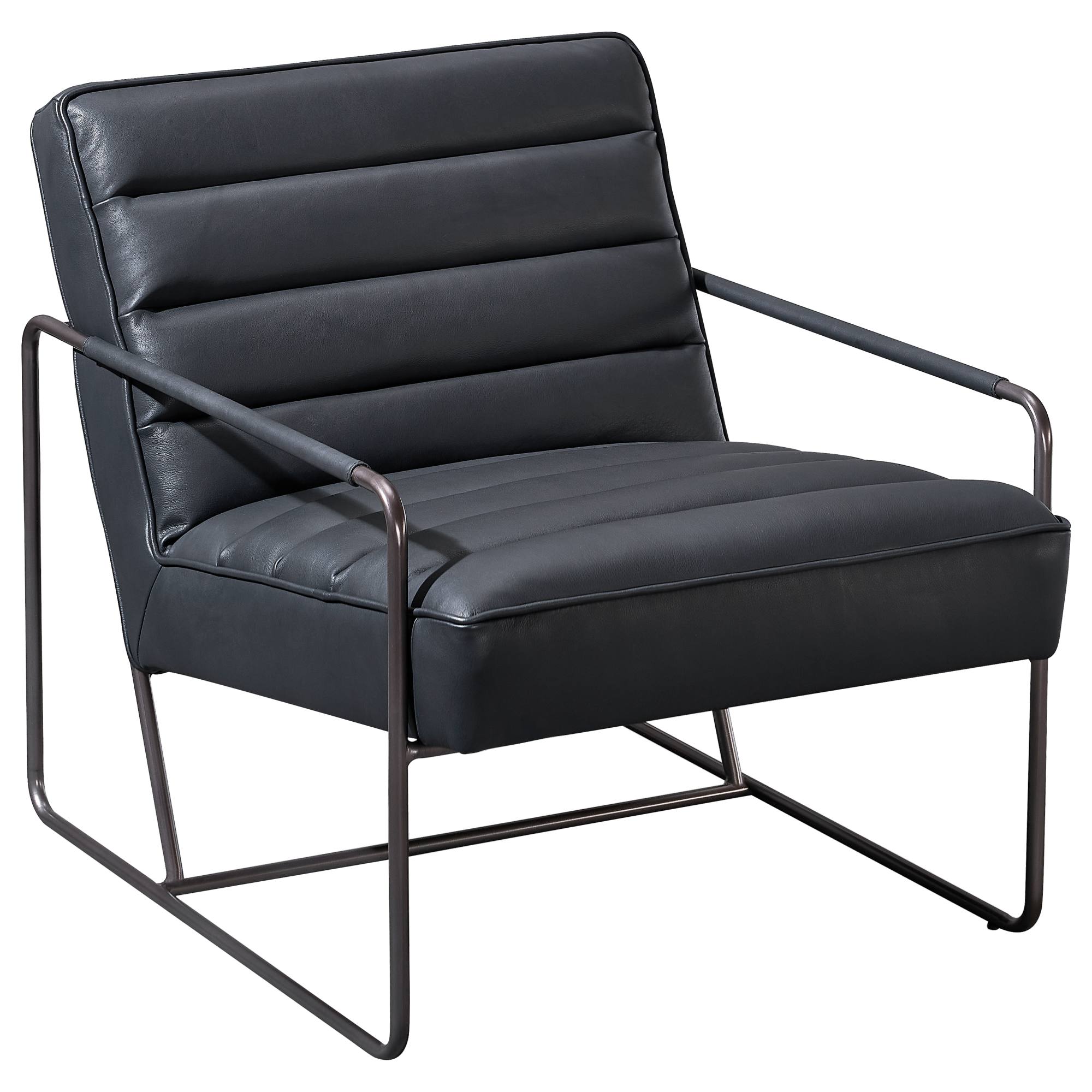 Hilda Leather Armchair, Santosa Black