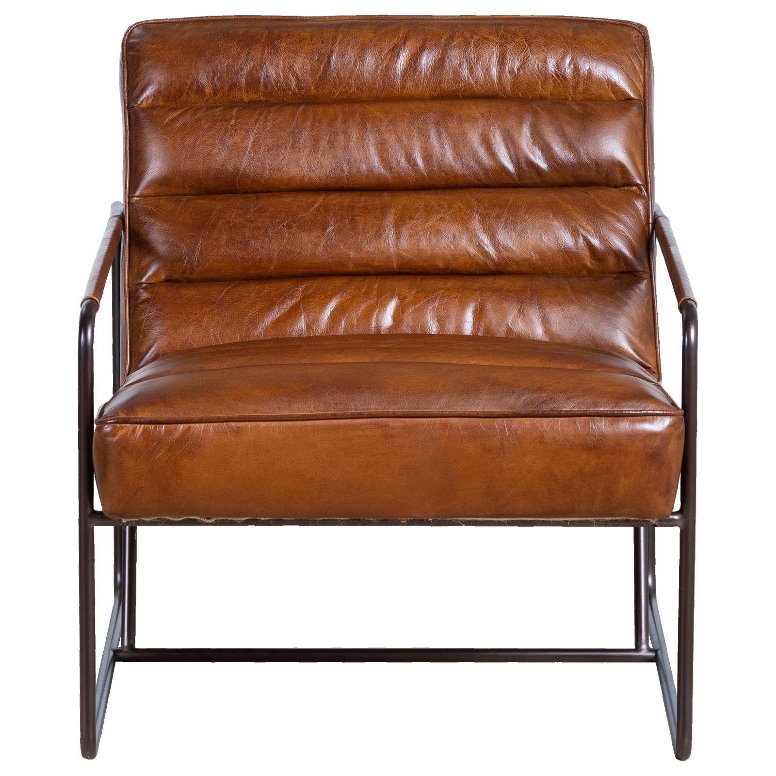 Hilda Leather Armchair, Havana Brown