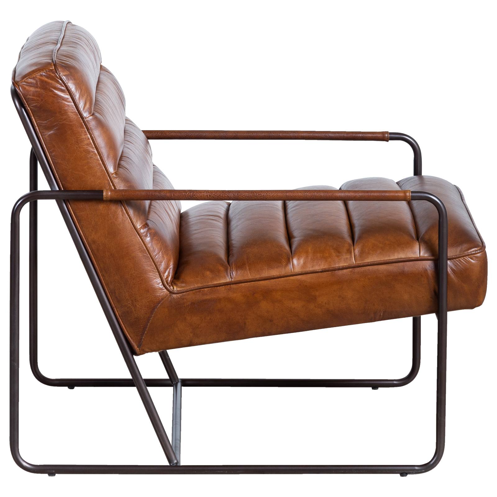 Hilda Leather Armchair, Havana Brown