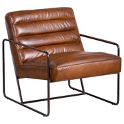 Hilda Leather Armchair, Havana Brown