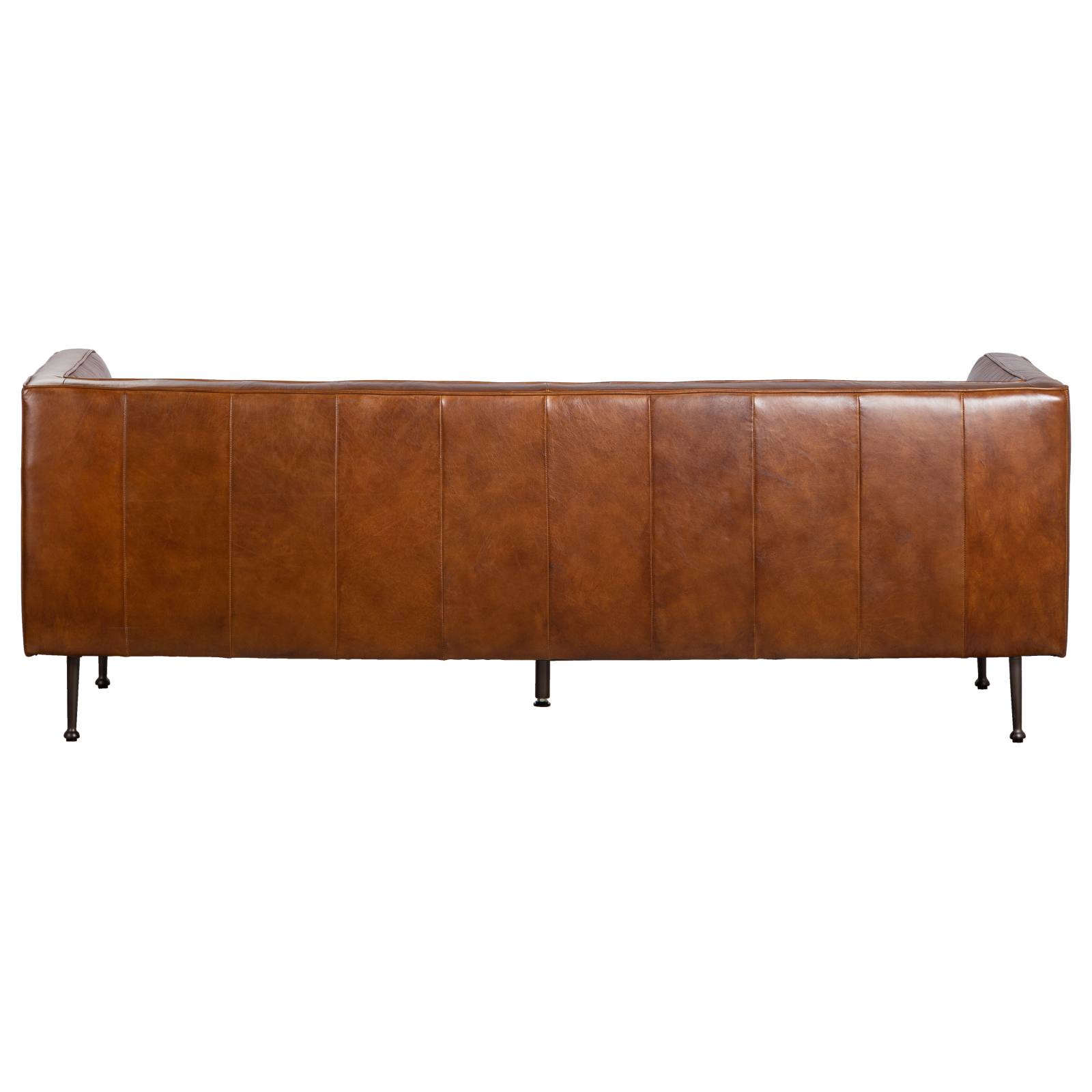 Orlando 3 Seater Leather Sofa, Havana Brown