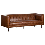 Orlando 3 Seater Leather Sofa, Havana Brown