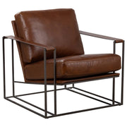 Fredo Leather Armchair, Havana Brown