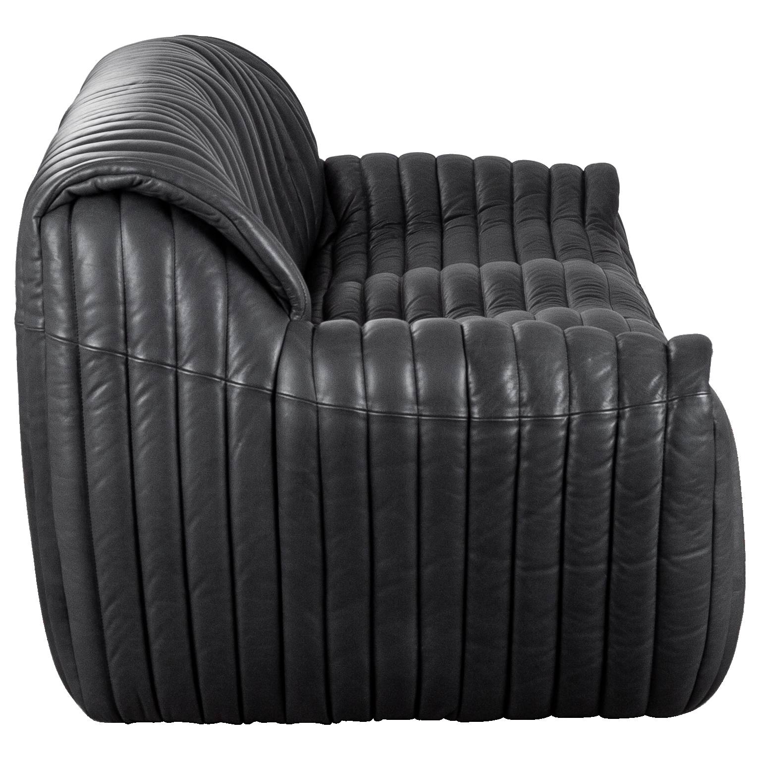 Stenson 3 Seat Sofa Leather, Santosa Black