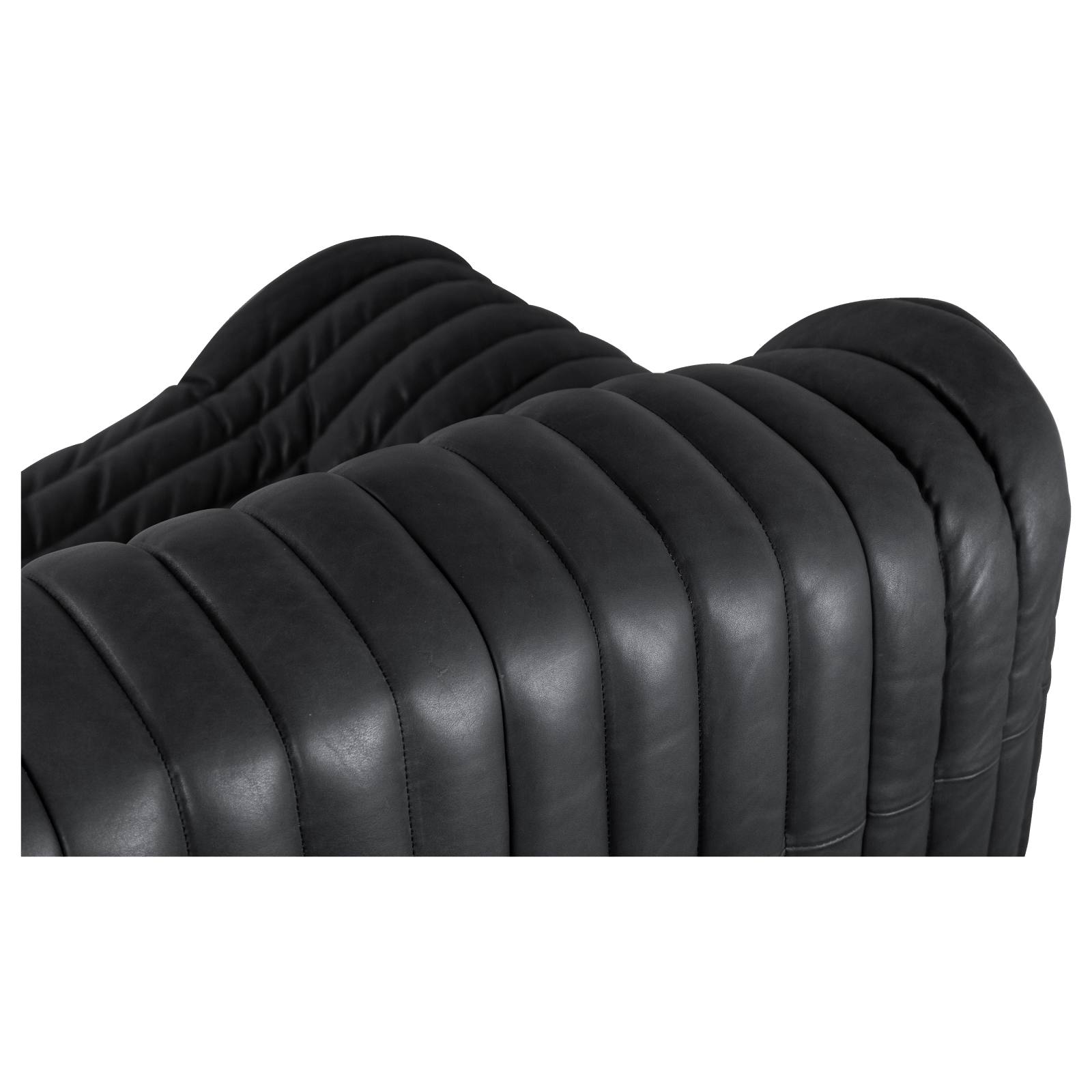 Stenson 3 Seat Sofa Leather, Santosa Black