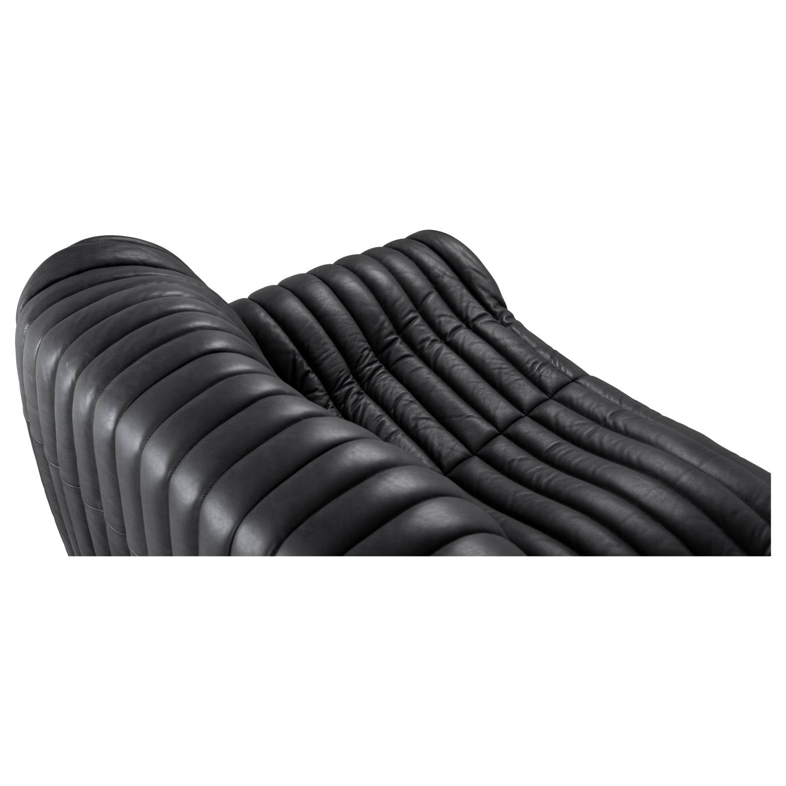 Stenson 3 Seat Sofa Leather, Santosa Black