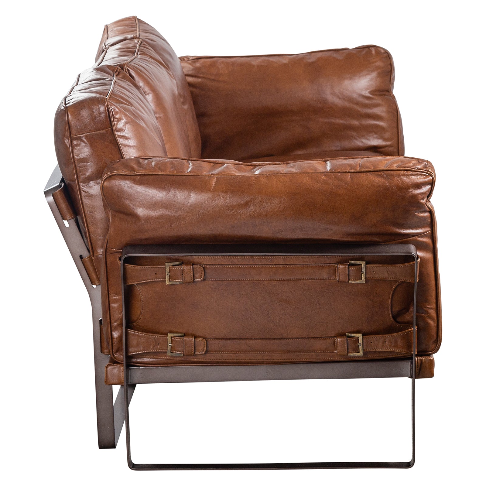 Ricardo 3 seater Leather Sofa, Havana Brown
