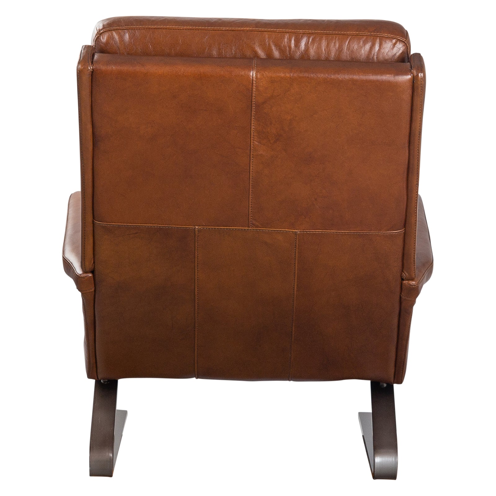 Marcel Leather Armchair, Havana Brown